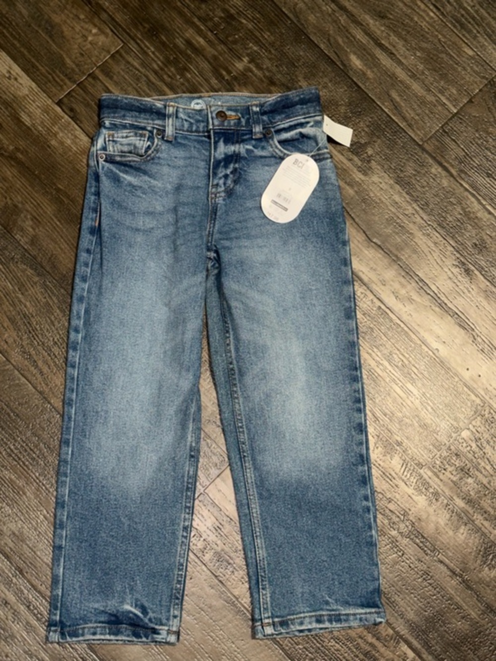 Light Wash Straight Leg Jeans